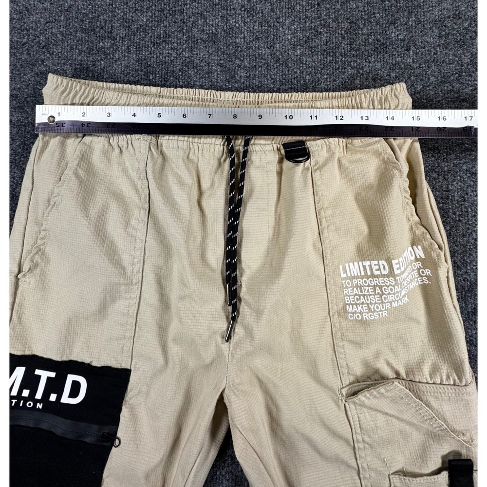 RGSTR Mens Tan Khaki Techwear Cargo Pants Tactical Utility Streetwear Size M - Picture 5 of 6